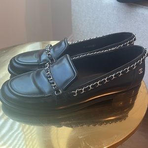 Chanel chain loafers